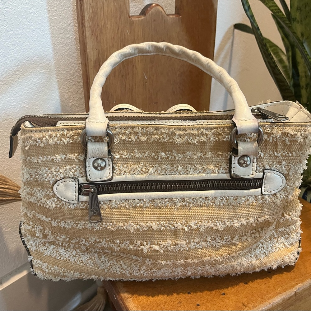 Patricia Nash Cream Woven Shoulder Bag with Tassel Accents - Picture 3 of 5
